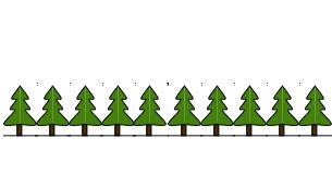 Land surface with trees