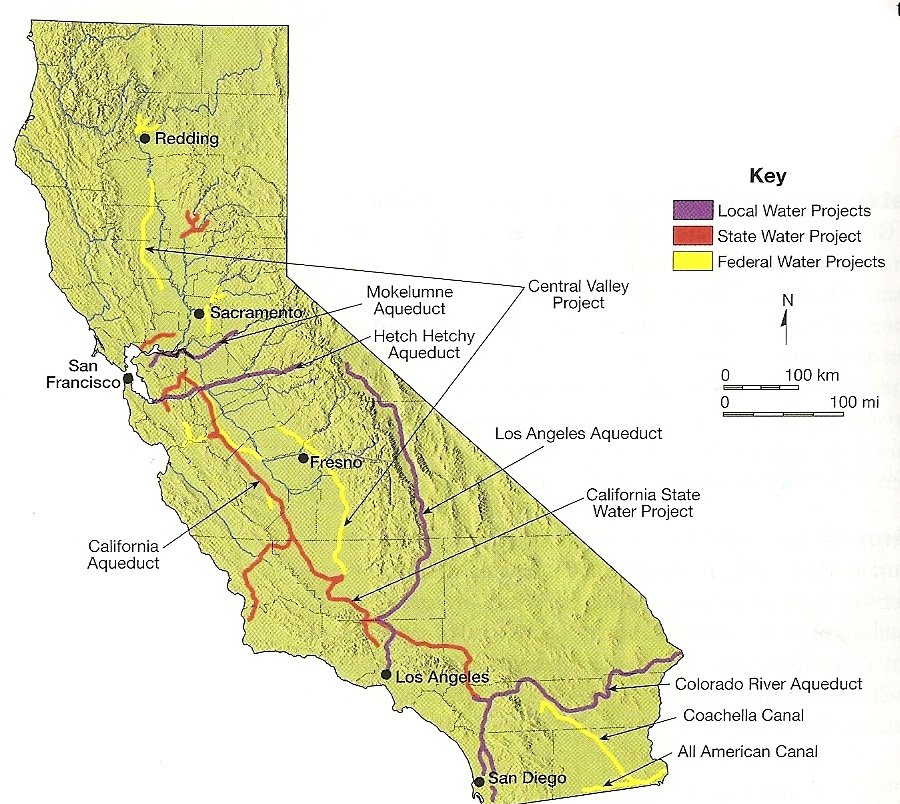 california aqueduct map