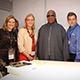 President Dianne F. Harrison and legendary musician Stevie Wonder tested the latest in tech wear from Google.