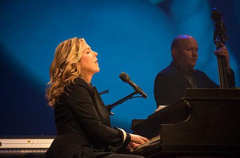 Diana Krall at her piano