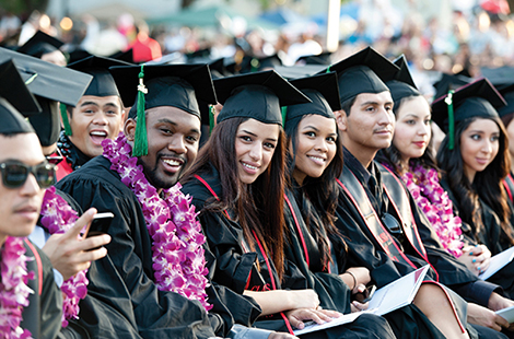 Diverse CSUN students at graduation