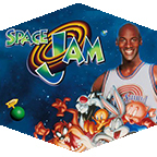 Michael Jordan and Looney Tunes in Space Jam.