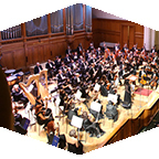 Overhead shot of Moscow State Symphony Orchestra.