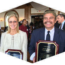 CSUN President Dianne F. Harrison with another CAAASA honoree. 