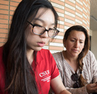 Student assisting a taxpayer.