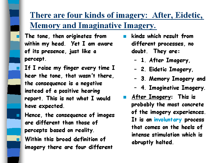 what are the types of imagery
