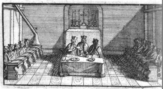 Conclave of 1700, with stove