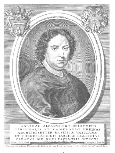 Annibale Card. Albani, engraved portrait