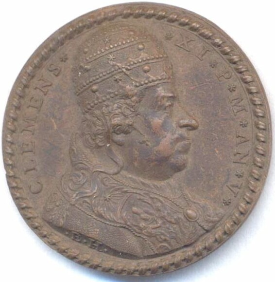 Bust of Pope Clement XI by Ermengild Hamerani, Year 5, 1705