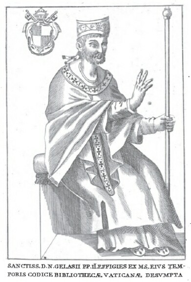 Pope Gelasius II, from a Vatican manuscript