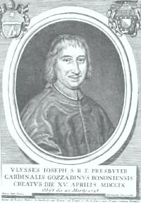 etching of Ulisse Cardinal  Gozzadini