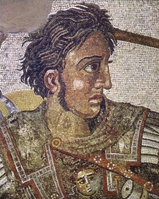 Mosaic from Pompeii, head of Alexander