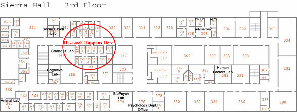 Sierra Hall Map, 3rd floor