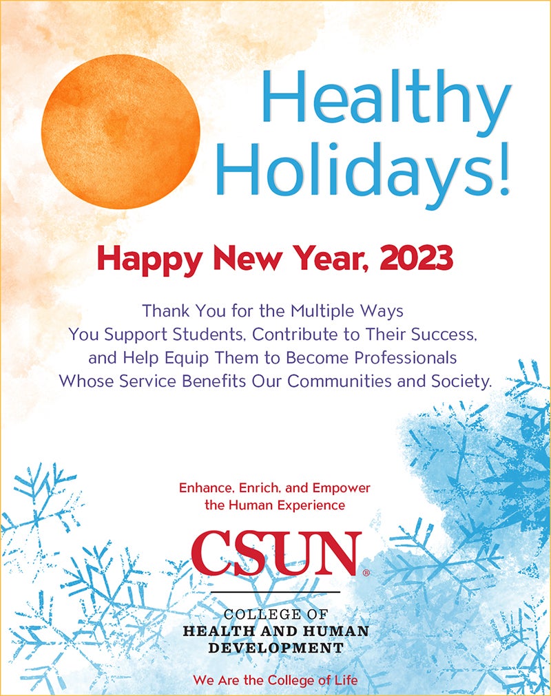 2022 Healthy Holidays! California State University, Northridge