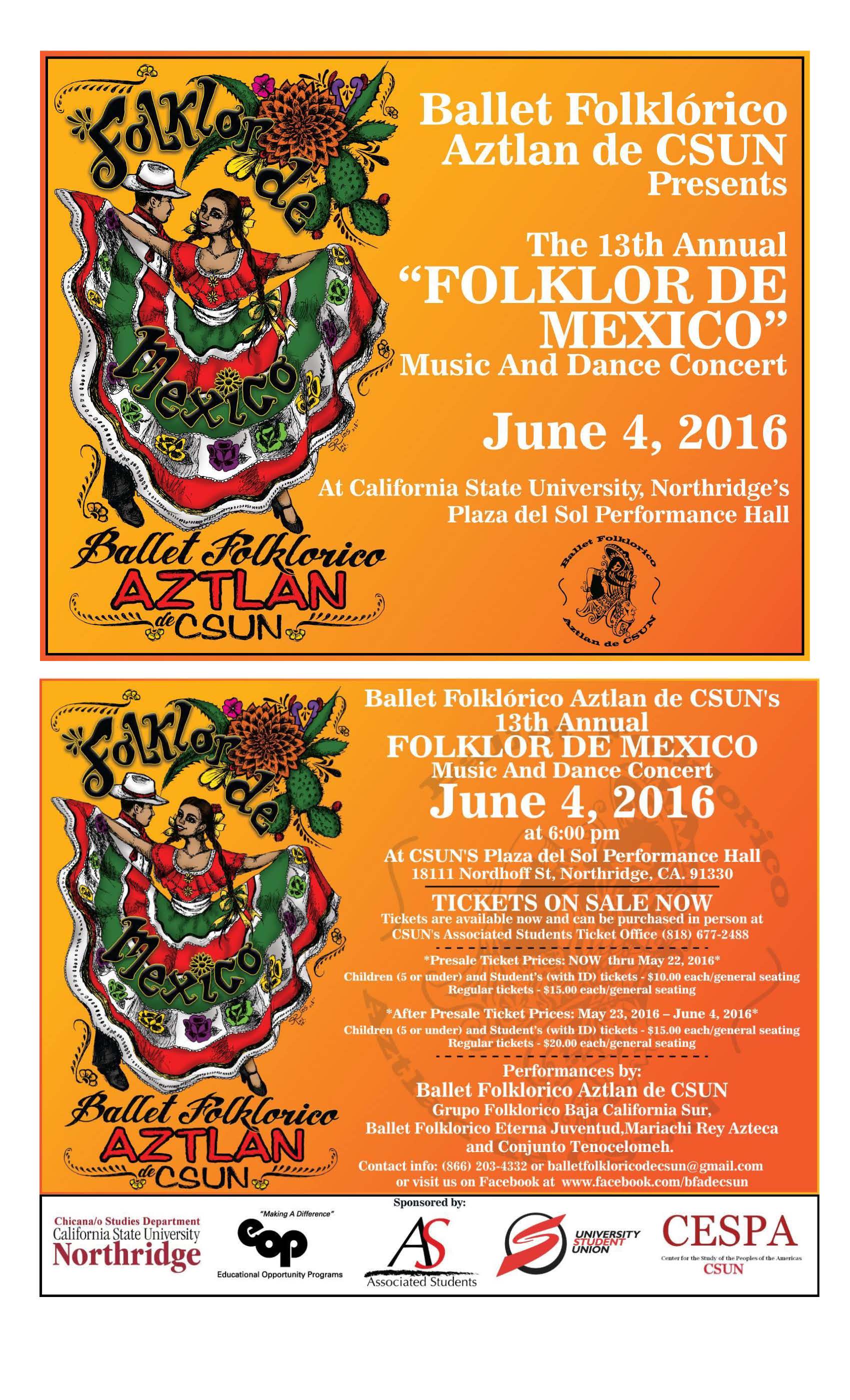 "Folklor de Mexico" Music and Dance Concert