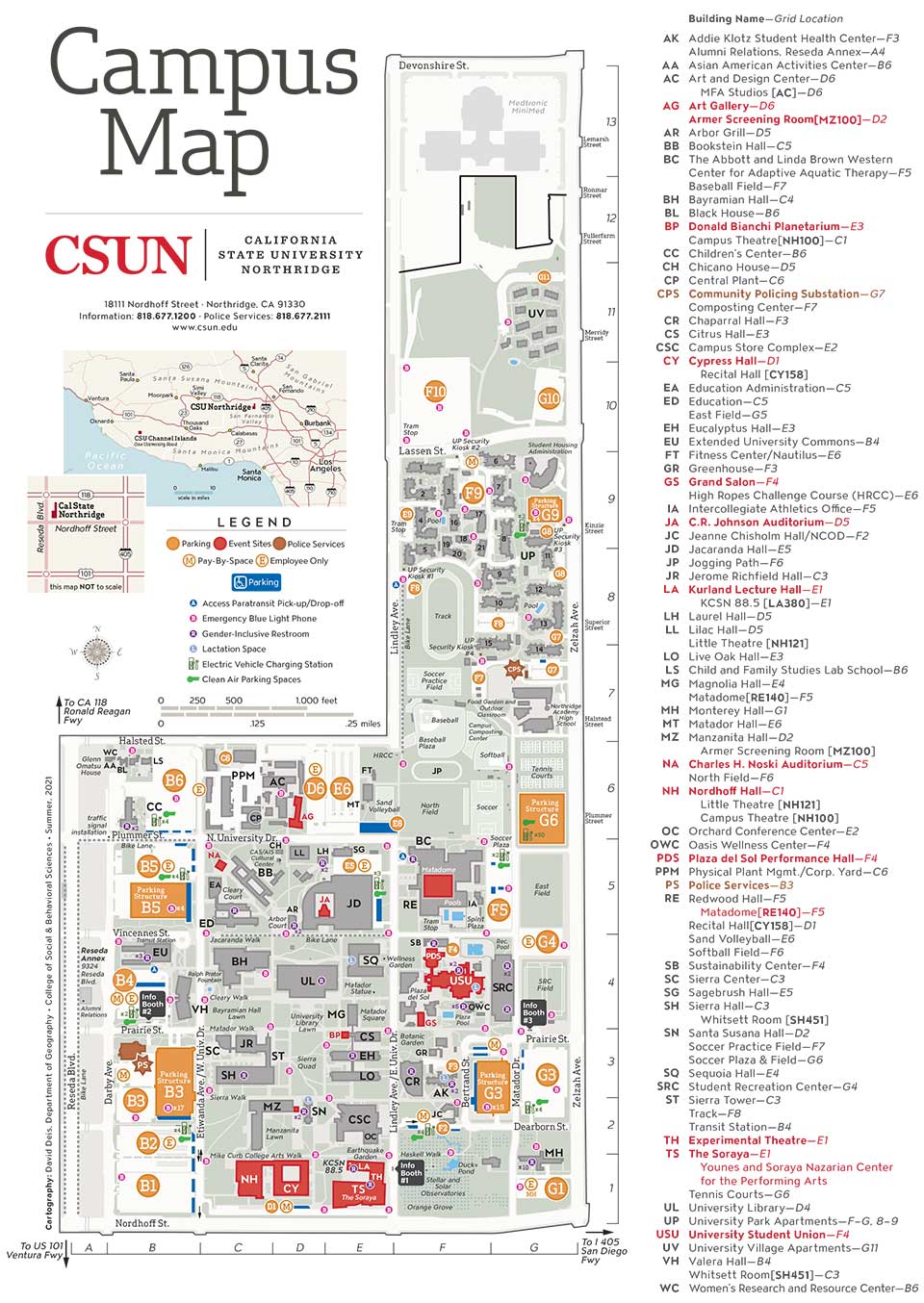 CSUN Maps California State University, Northridge
