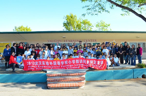 class shot of school children