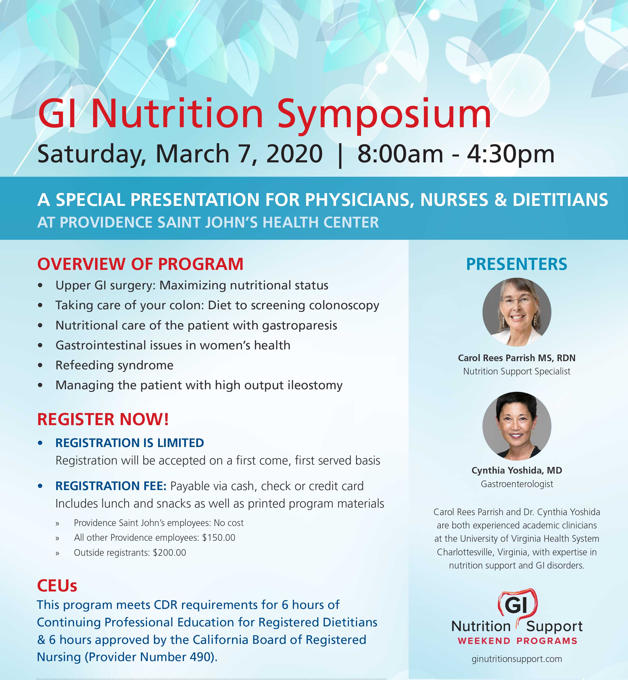 GI Nutrition Symposium California State University, Northridge