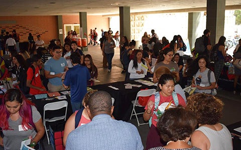hhd fall welcome back students event -- pic shows crowds enjoying the event