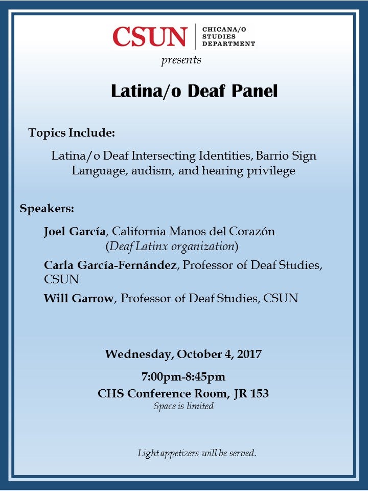  Latina/o Deaf Panel