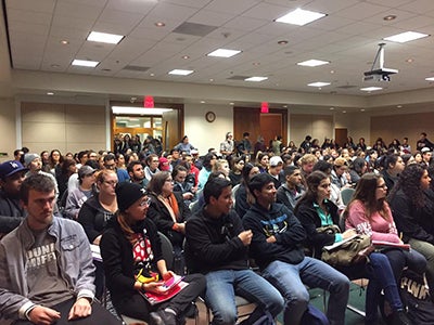 MEIS 2-27-17 event - Muslim Ban - large attendance