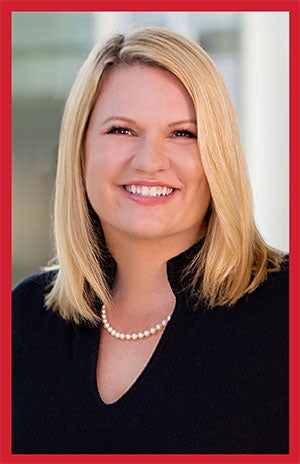 blonde female CSUN president Erika Beck