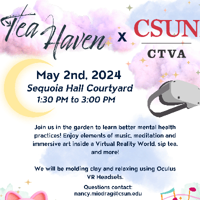 Tea Haven Workshop 5/2/24 Sequoia Courtyard, 1:30 - 3:00 pm