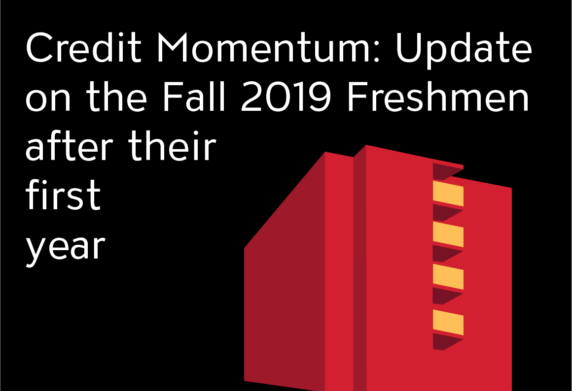 Credit Momentum: Update on the Fall 2019 Freshmen After Their First Year