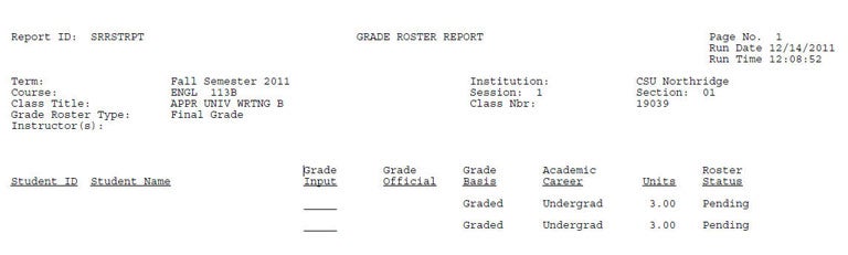 Grade Print Roster 