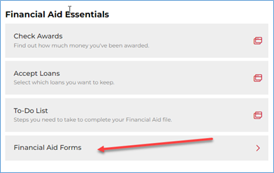 Uploading Financial Aid Documents