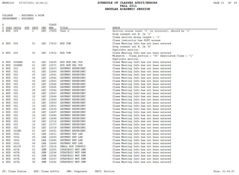 SOC Error Report