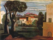 Picasso painting of a town