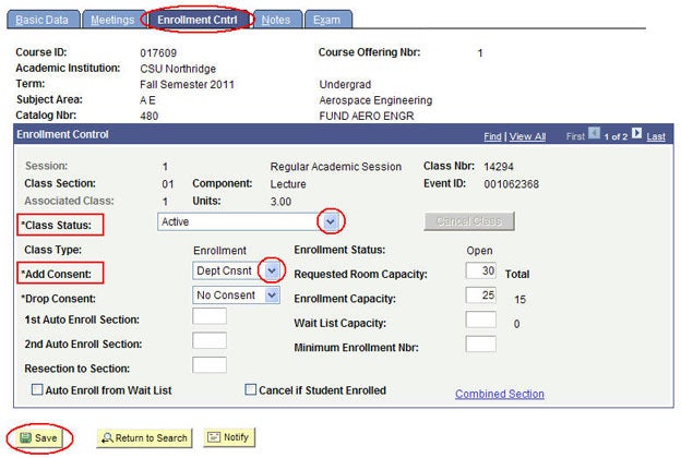 Set consent conditions to restrict the class.