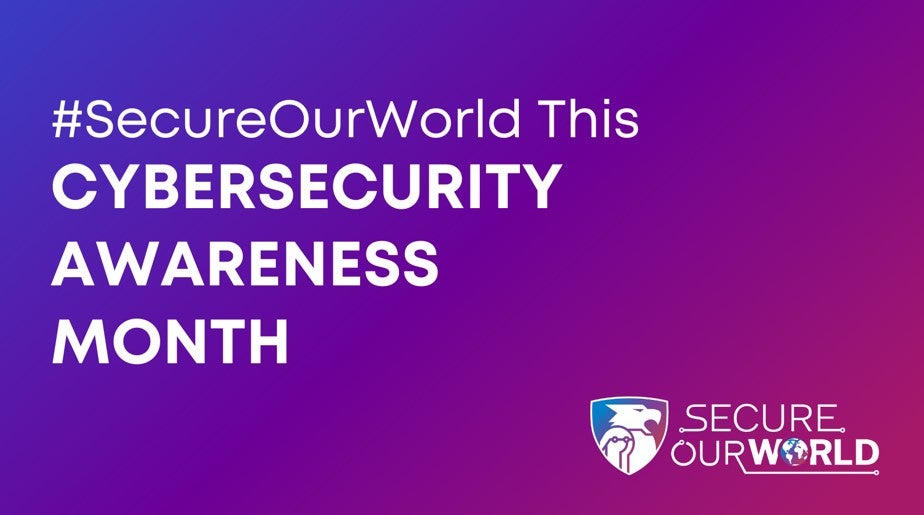 Secure out world. Cybersecurity Awareness Month. 
