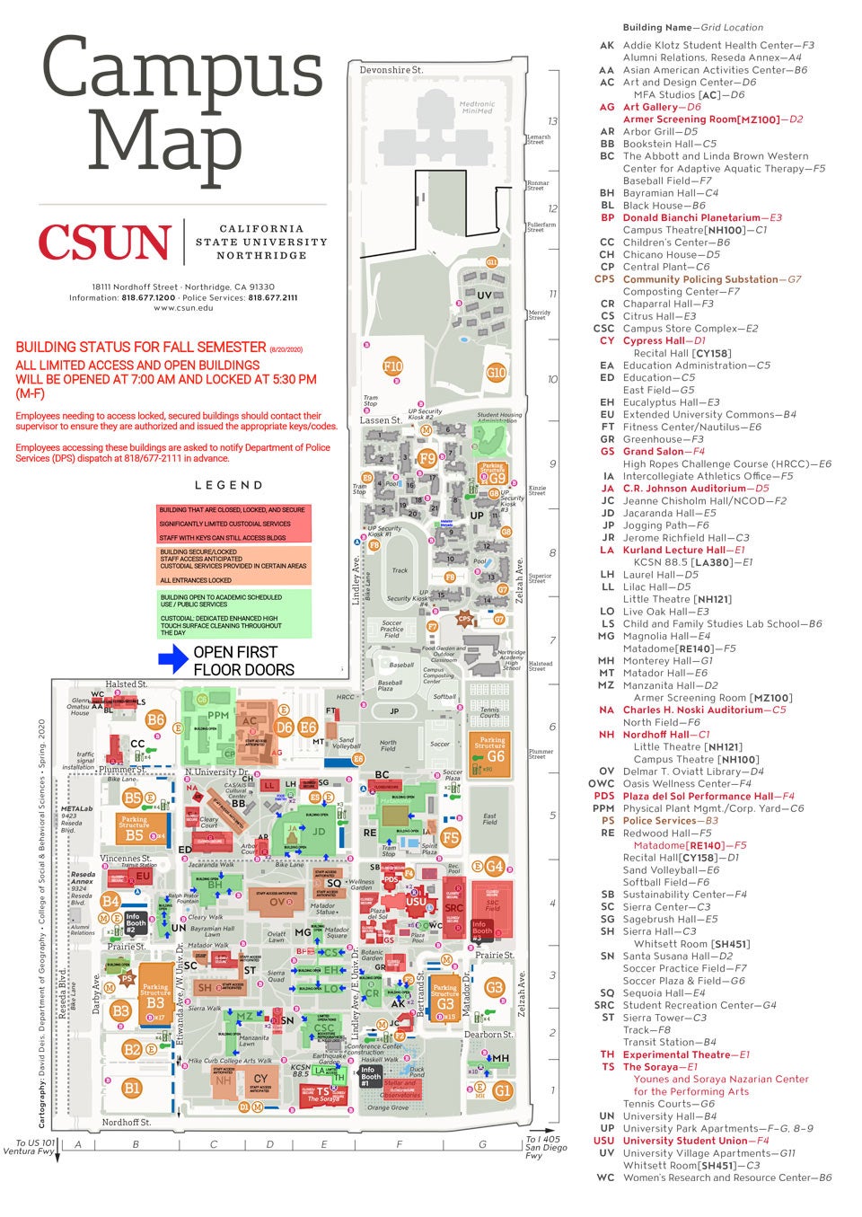 CSUN Campus Map