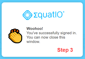 Step 3:  Woohoo! You've successfully signed in. You can now close this window.