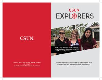 CSUN Explorers brochure