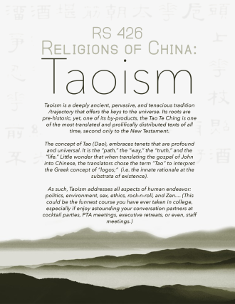 Religions of China: Taoism RS 426
