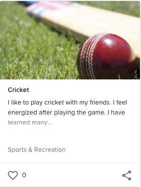 Cricket example entry
