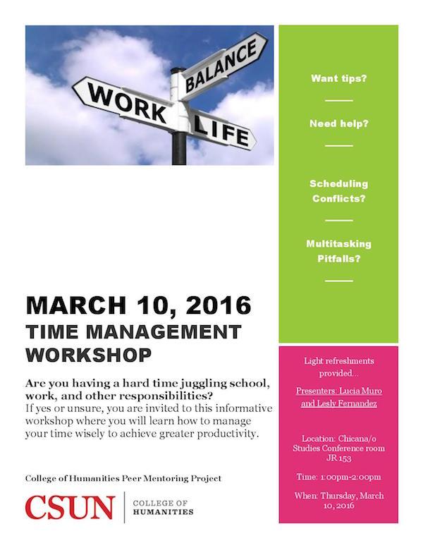 Time Management Workshop 