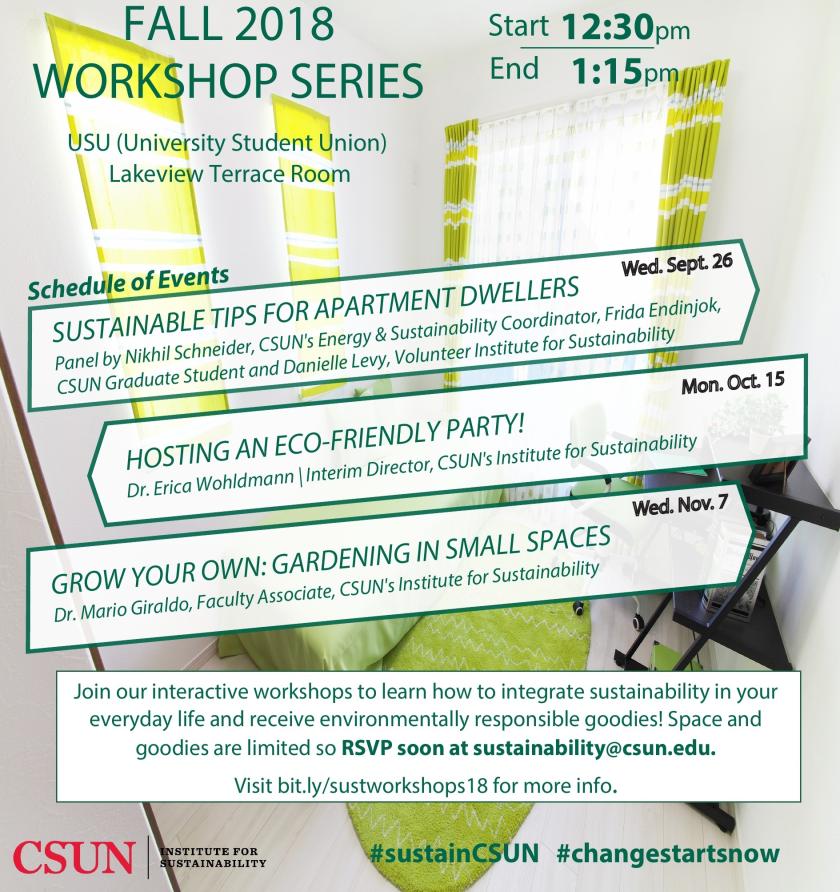 Sustainable Tips for Apartment Dwellers- Workshop 1