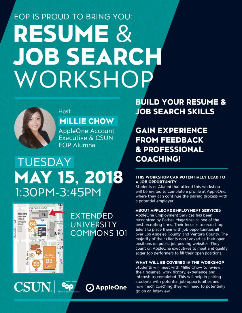 resume and job search workshop