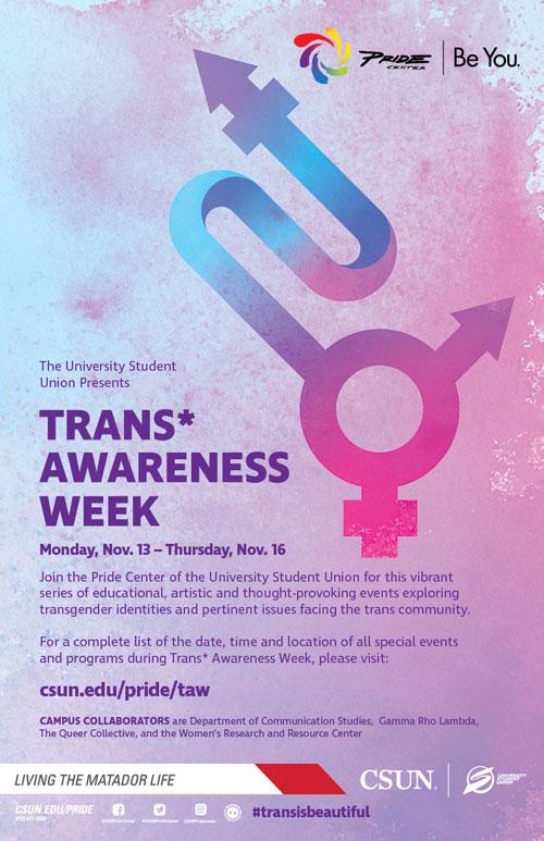 Pride Center Trans Awareness Week California State University
