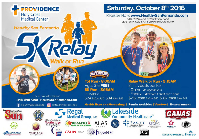 healthy san fernando 5k relay walk / run