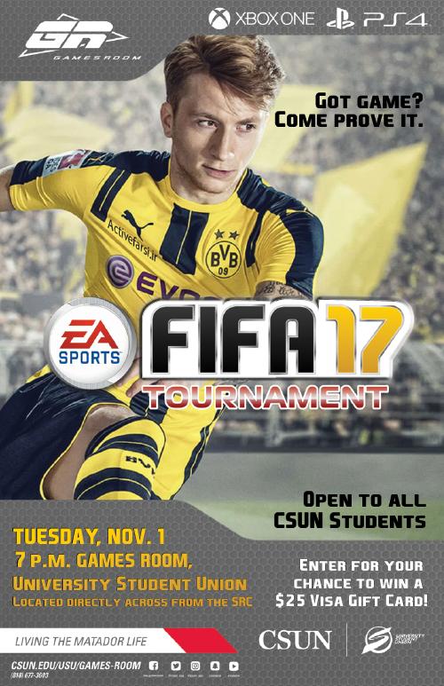 FIFA 17 Console Tournament | California State University, Northridge