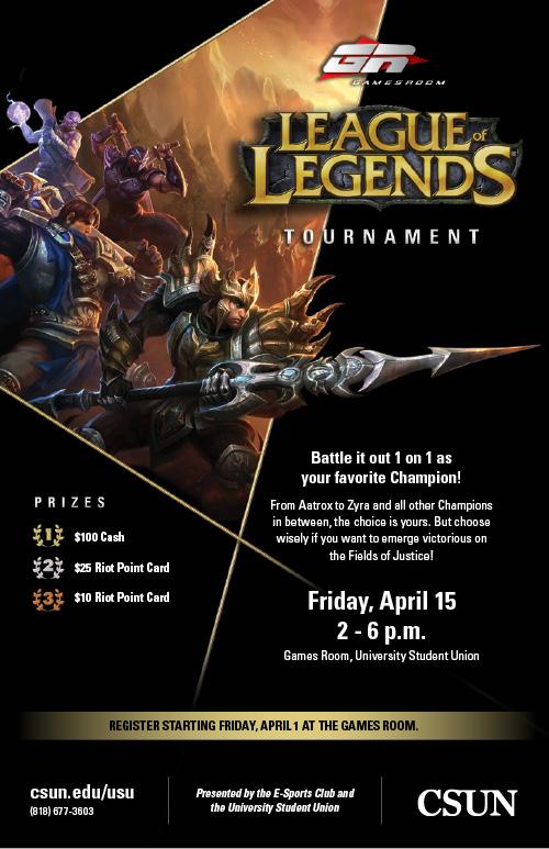 League of Legends Tournament at the Games Room California State