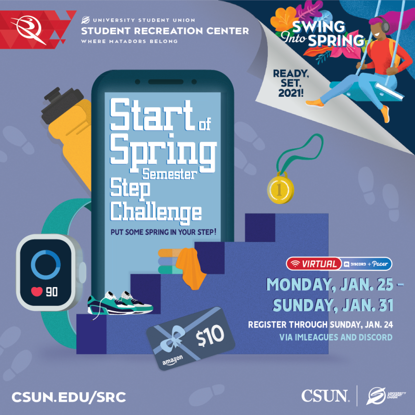 SRC Swing Into Spring — Start of Spring Semester Step Challenge