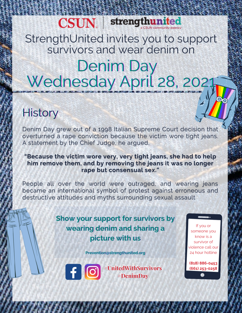 StrengthUnited invites you to support survivors and wear denim on