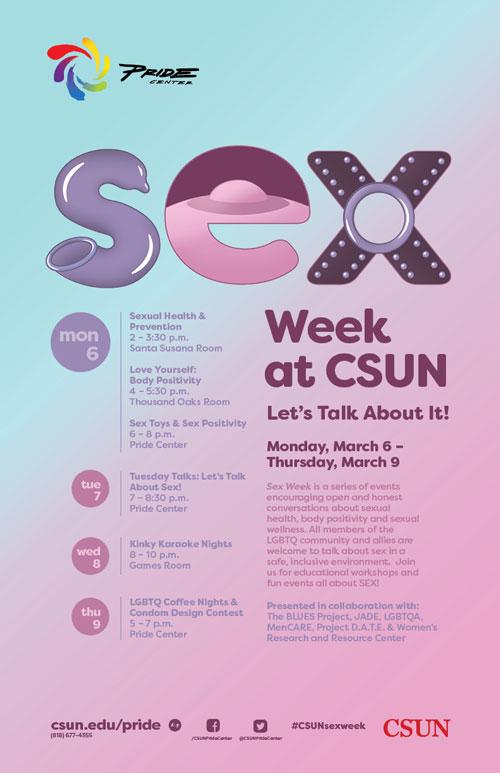 Pride Center Sex Week Sexual Health Prevention California