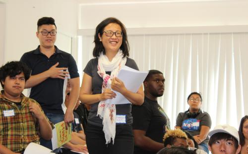 Attendees at the 2018 AAS Welcome Back BBQ